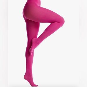 Pink opaque tights NEW in box